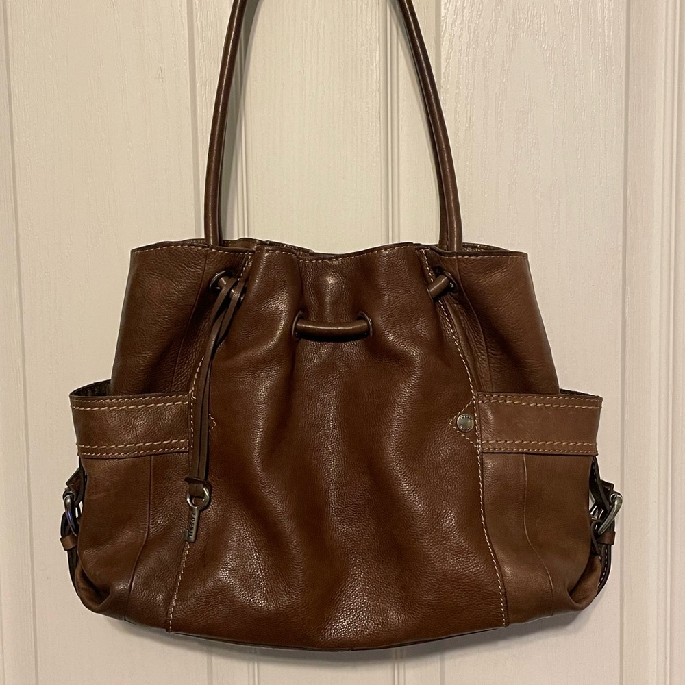 Soft brown leather Fossil purse.